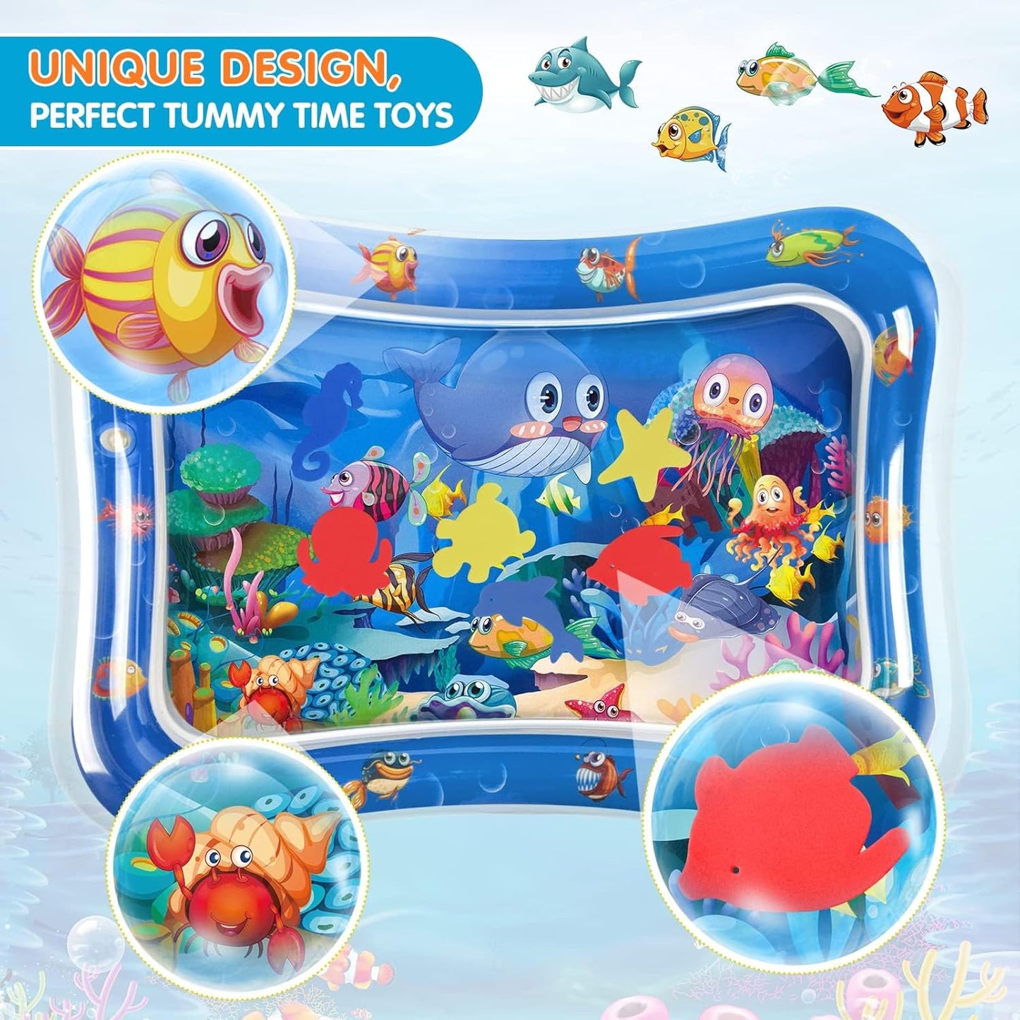 Infinno Inflatable Tummy Time Water Play Mat – Premium Sensory Toy for Infants & Toddlers (3–24 Months)