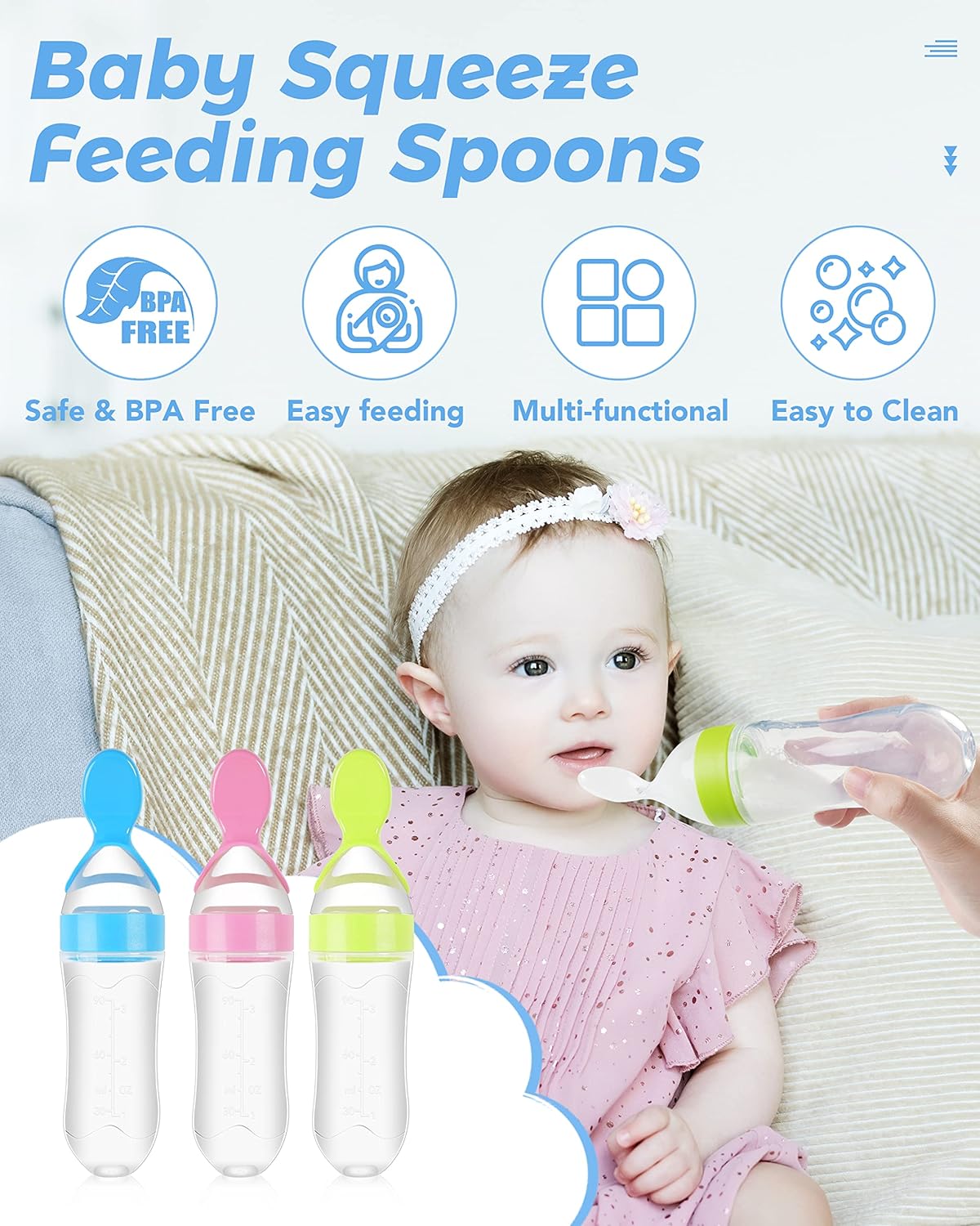 Baby Food Pacifier & Feeder Spoon Combo