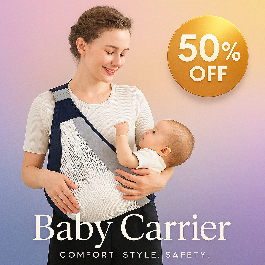 Ergonomic One-Shoulder Baby Carrier – Labor-Saving, Breathable Cotton & Polyester Sling for 0–3 Years
