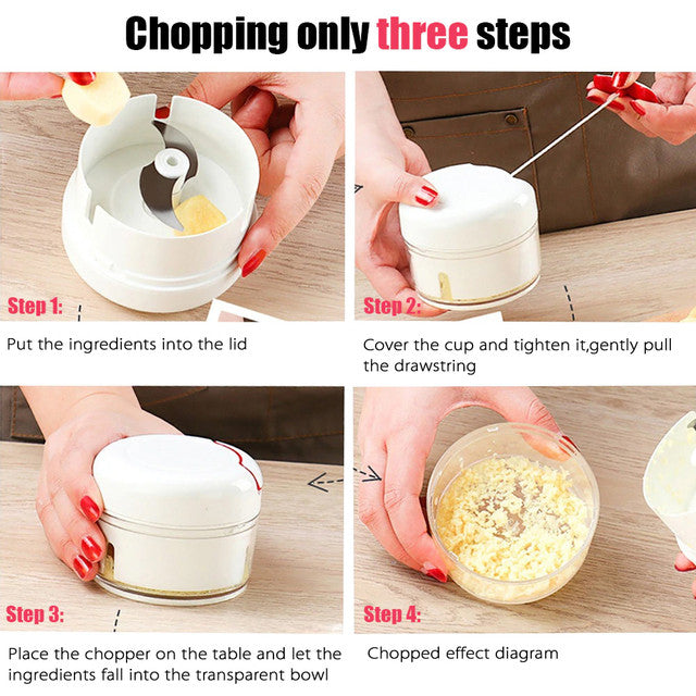 Combo Pack: Garlic Crusher & Mini Food Chopper – Multipurpose Kitchen Gadget