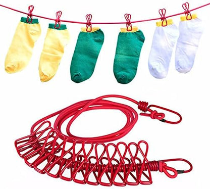 Clip & Hang 185cm Portable Clothesline with 12 Clips