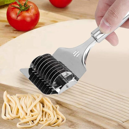 Stainless Steel Spaghetti & Noodle Maker Cutter Tool – Lattice Roller Dough Cutter