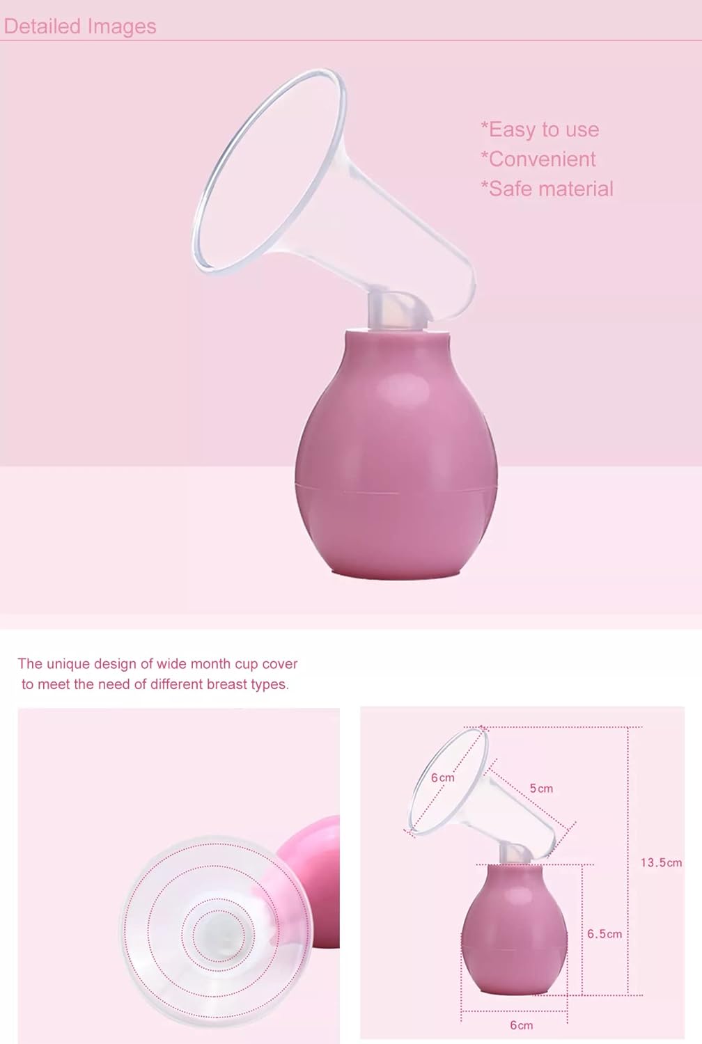 Silicone Manual Breastfeeding Pump – Gentle, Portable & Easy for Moms