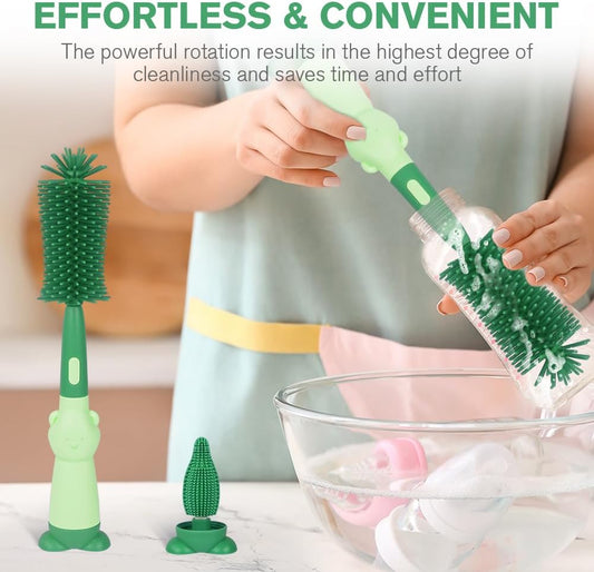 3-in-1 Silicone Baby Bottle Cleaning Brush Set