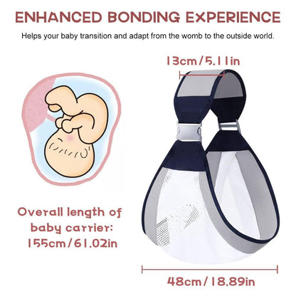Ergonomic One-Shoulder Baby Carrier – Labor-Saving, Breathable Cotton & Polyester Sling for 0–3 Years