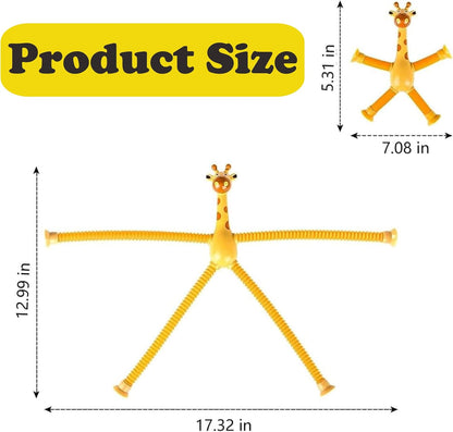 2 Pcs Telescopic Suction Cup Giraffe Toys