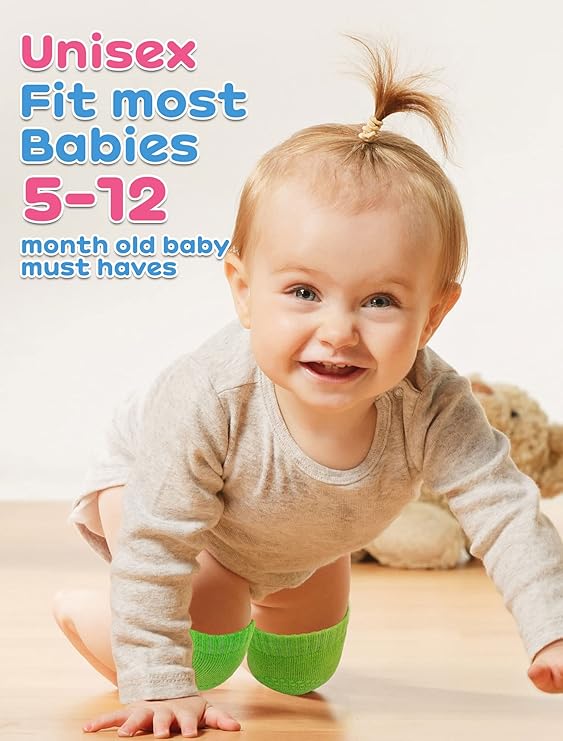 04 Pcs (2 Pairs) – Soft & Protective Baby Knee Pads – Cushioned Support for Crawling Infants & Active Toddlers (Random Color)