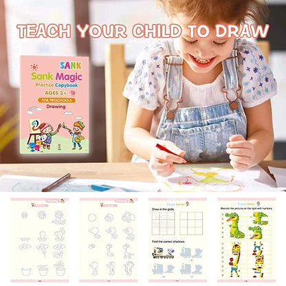 Sank Magic Practice Book Set – 4 Books + Magic Pen & 5 Refills