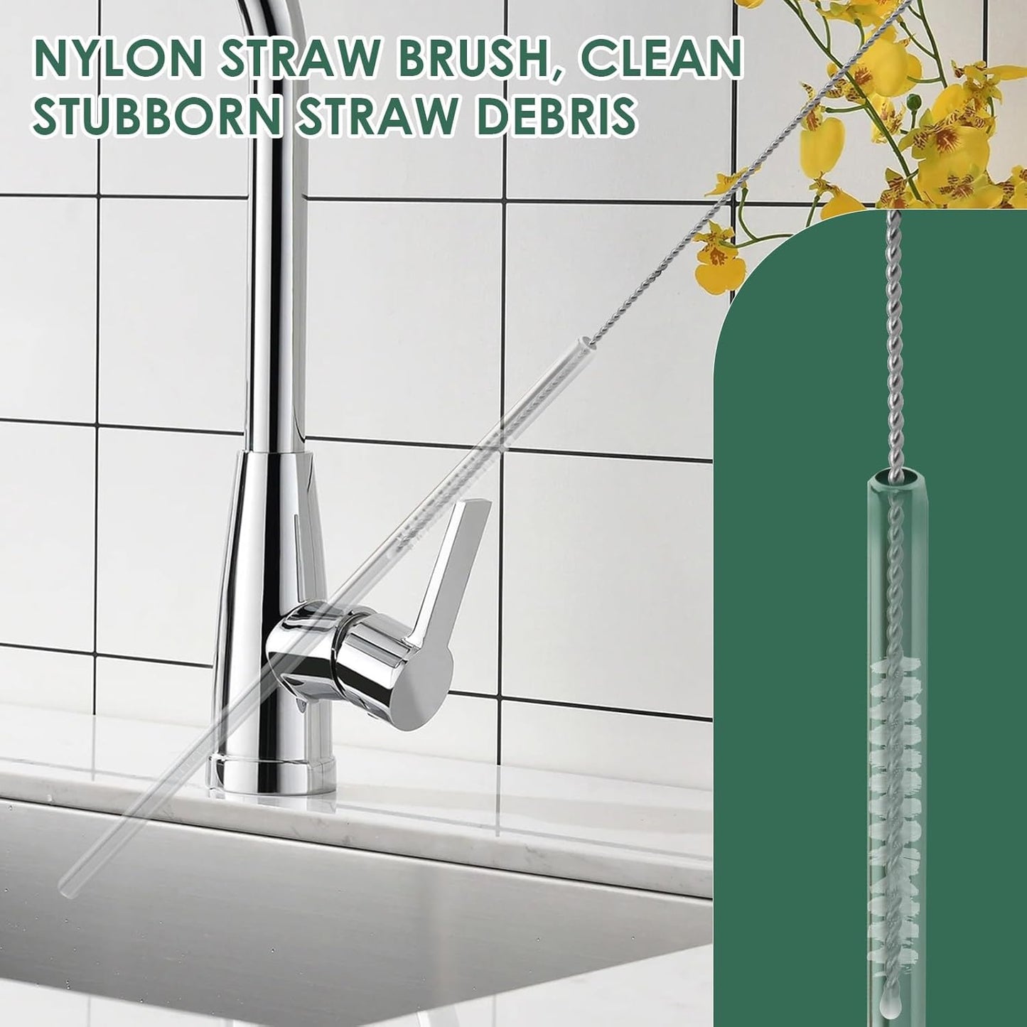 3-in-1 Silicone Baby Bottle Cleaning Set – BPA-Free Brushes for Bottles, Nipples & Straws