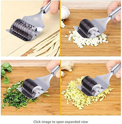 Stainless Steel Spaghetti & Noodle Maker Cutter Tool – Lattice Roller Dough Cutter