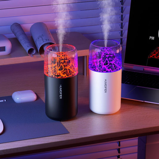 Volcano USB Mini Air Humidifier - Aroma Diffuser & Purifier with LED Night Light for Prayer Room