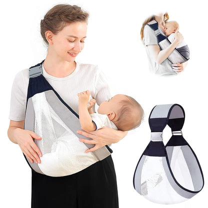 Ergonomic One-Shoulder Baby Carrier – Labor-Saving, Breathable Cotton & Polyester Sling for 0–3 Years