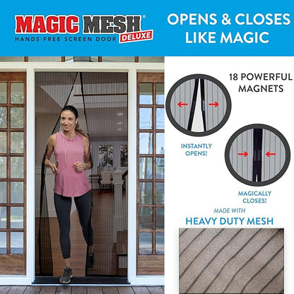 Magic Mesh Deluxe Hands-Free Magnetic Screen Door