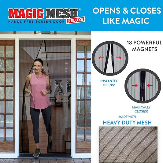 Magic Mesh Deluxe Hands-Free Magnetic Screen Door