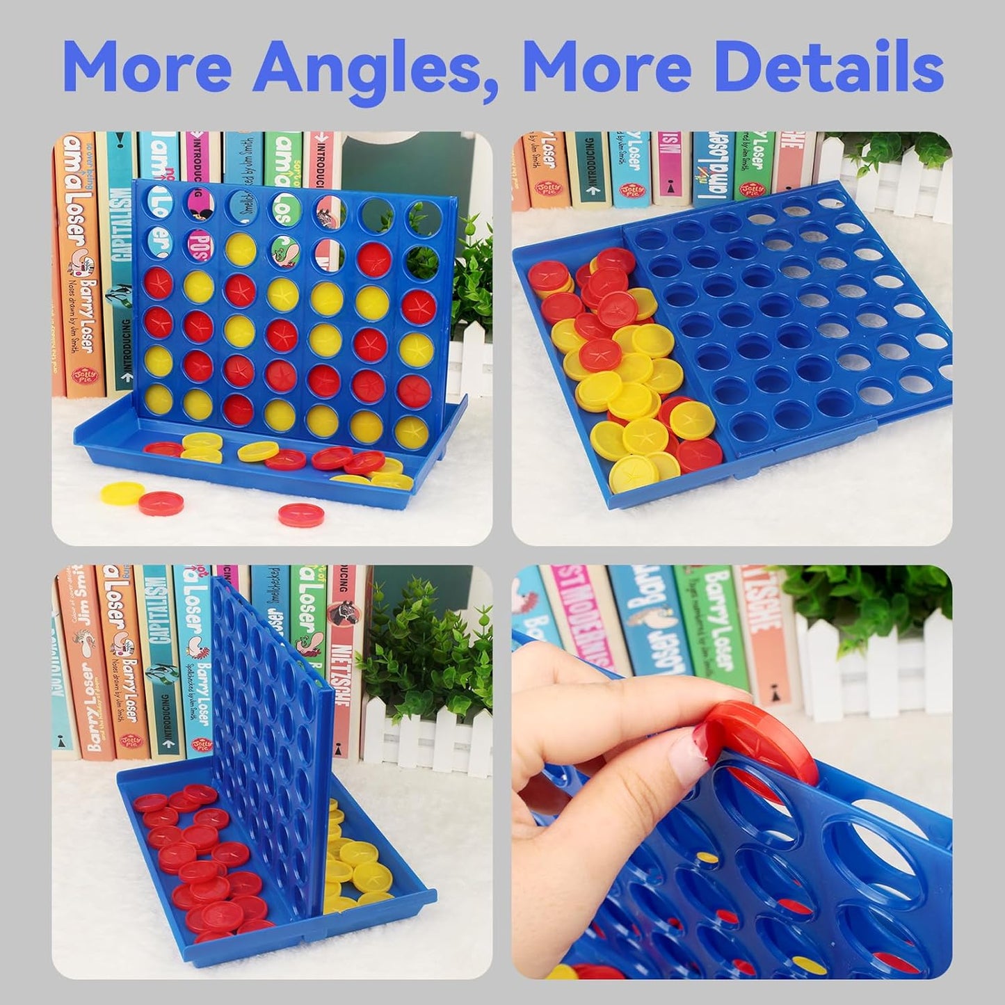 4 IN a ROW Board Game for Kids & Family | Classic Strategy Game | Travel-Friendly Indoor & Outdoor Toy (Random Color)