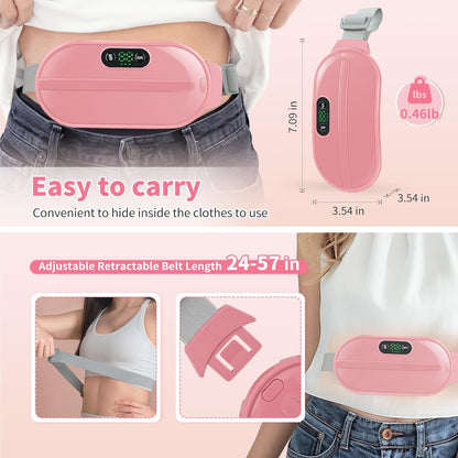 Digital Heating and Vibrating Period Relief Pad – Adjustable Belly Belt for Menstrual Pain