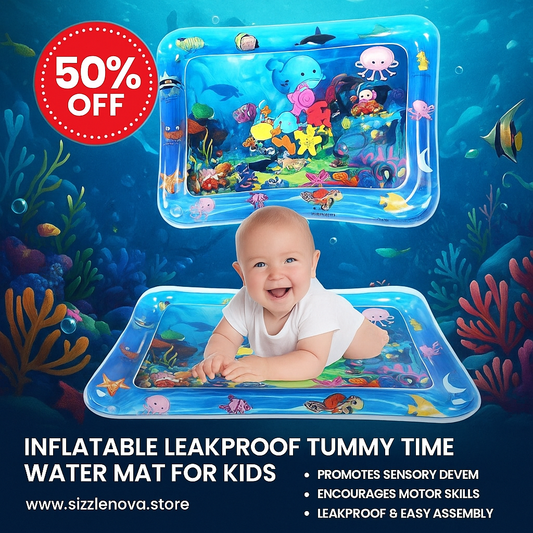 Infinno Inflatable Tummy Time Water Play Mat – Premium Sensory Toy for Infants & Toddlers (3–24 Months)