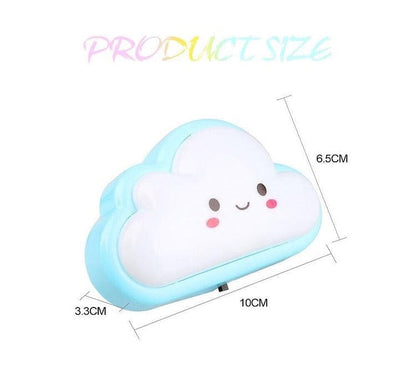 Smiley Cloud Plug-In LED Night Light | Soft Warm Glow Baby Lamp | Kids Night Light for Bedroom & Nursery (Random Color)