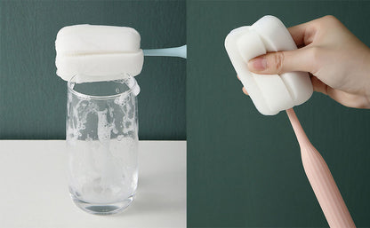 Long Handle Cup Cleaner Brush – Pack of 2 | Sponge Bottle Cleaning Brushes