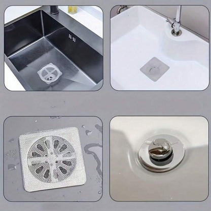 Disposable Floor Drain Sticker Hair Catcher & Stopper - 1 Pc