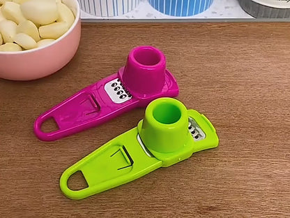 Garlic Press Grater Slicer | Multi-Use Plastic Grinding Tool