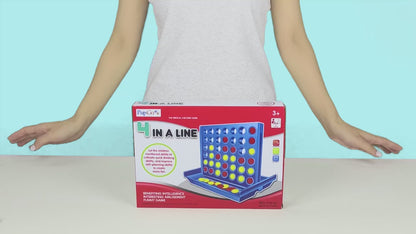 4 IN a ROW Board Game for Kids & Family | Classic Strategy Game | Travel-Friendly Indoor & Outdoor Toy (Random Color)