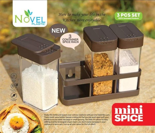 3-Piece Spice & Herb Storage Box Set with Organizer